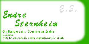 endre sternheim business card